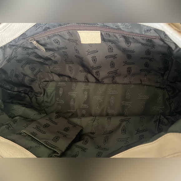 Gucci GG Mono beige / brown shoulder bag with tassels - Picture 10 of 12